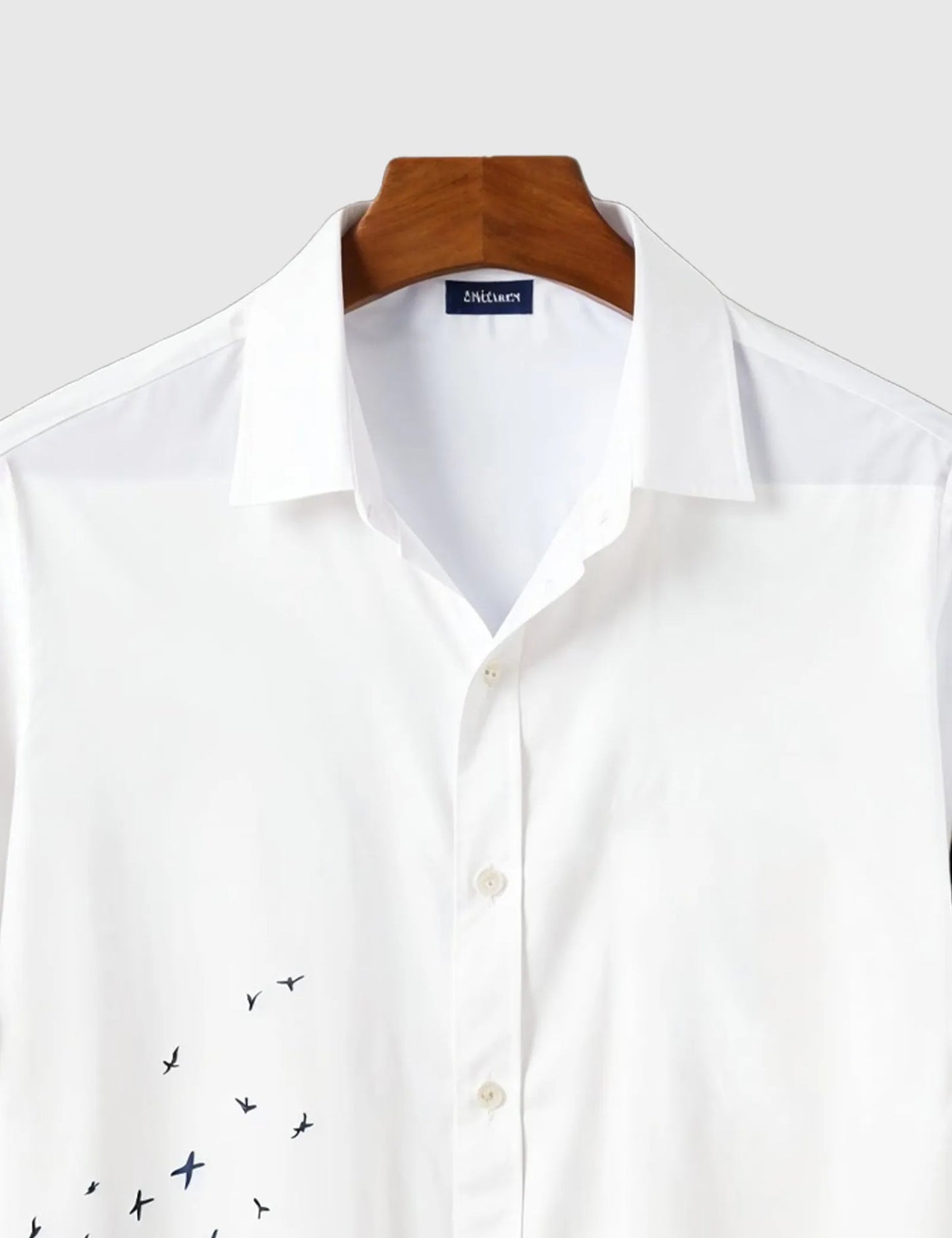 White & Blue Ocean Wave Printed Men’s Half Sleeve Shirt – Summer Collection