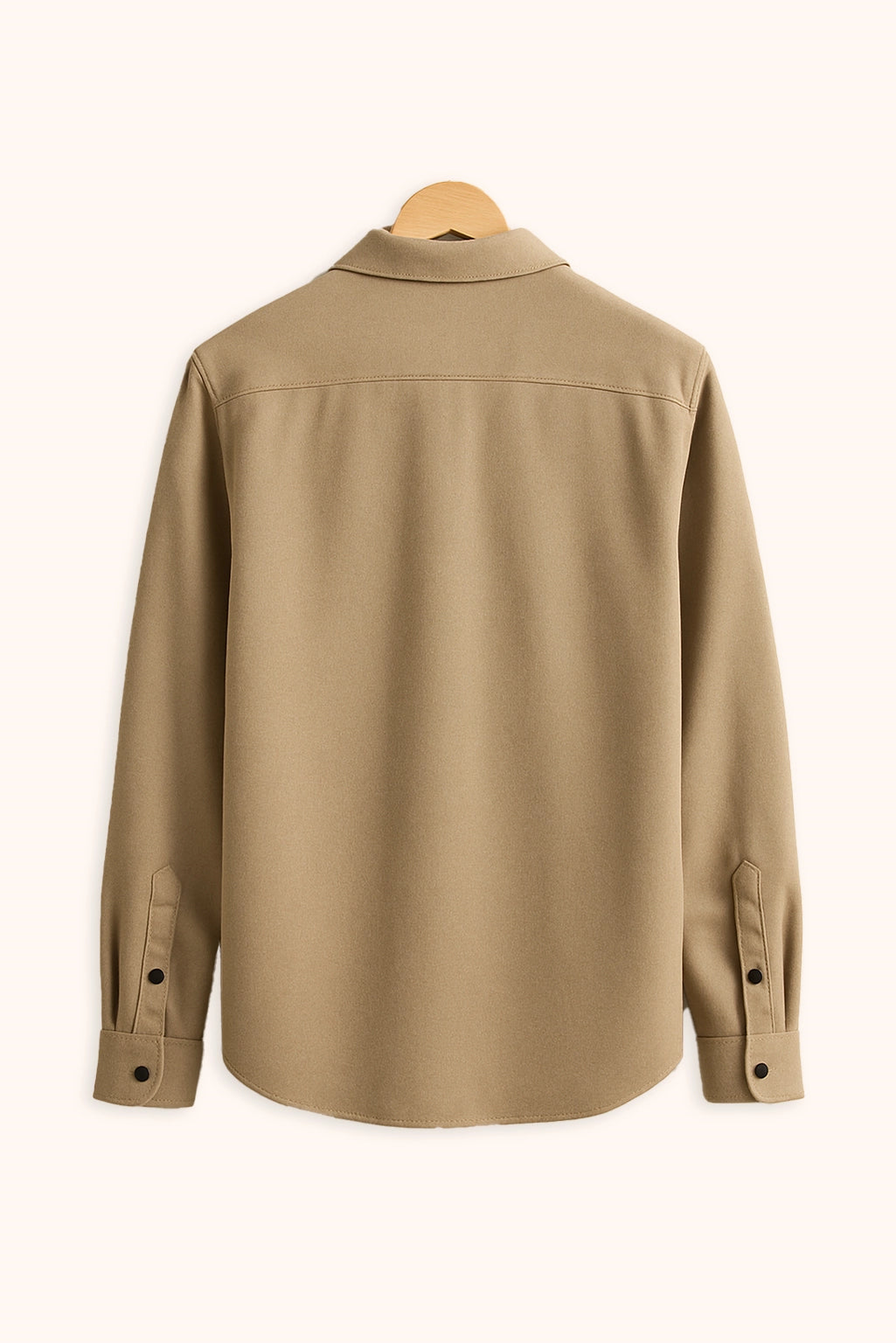 Brave Valvet Men’s Premium Full-Sleeve Button-Down Shirt – Apricot Beige