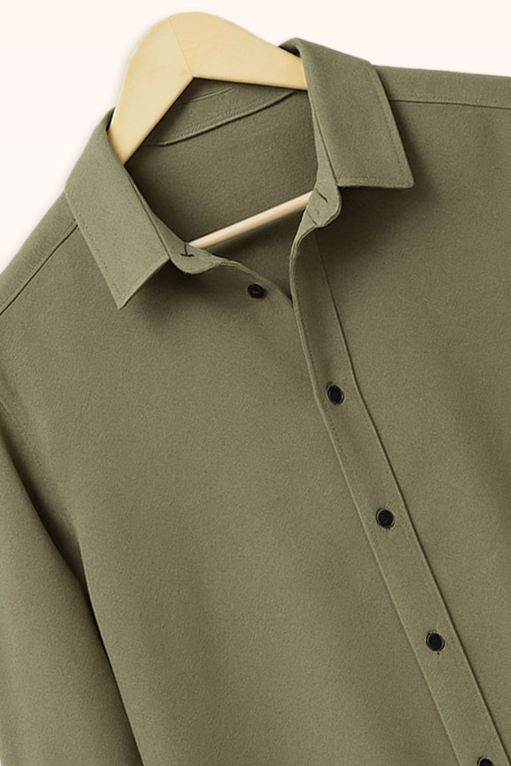 Brave Valvet Men’s Premium Full-Sleeve Button-Down Shirt – Army Green