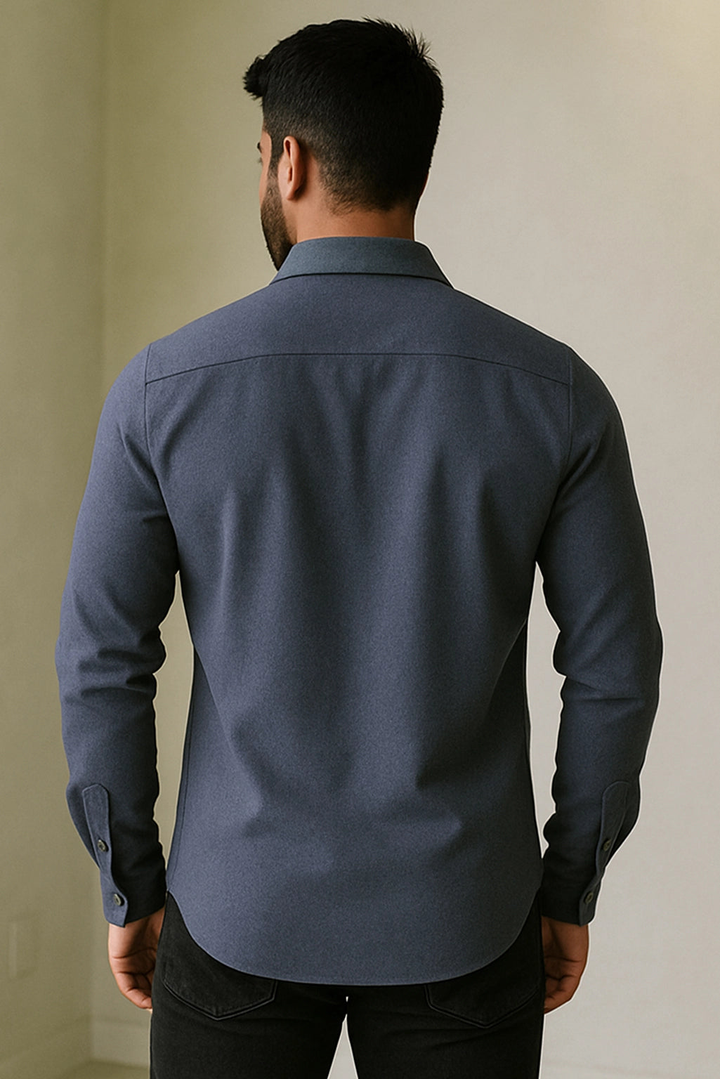 Brave Valvet Men’s Premium Full-Sleeve Shirt – Blue
