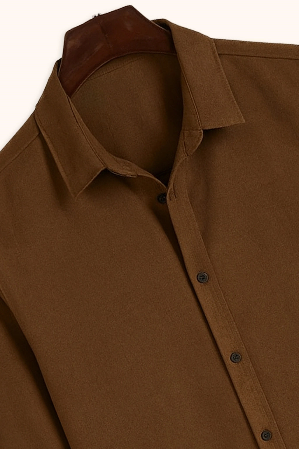 Brave Valvet Men’s Premium Full-Sleeve Button-Down Shirt – Deep Brown