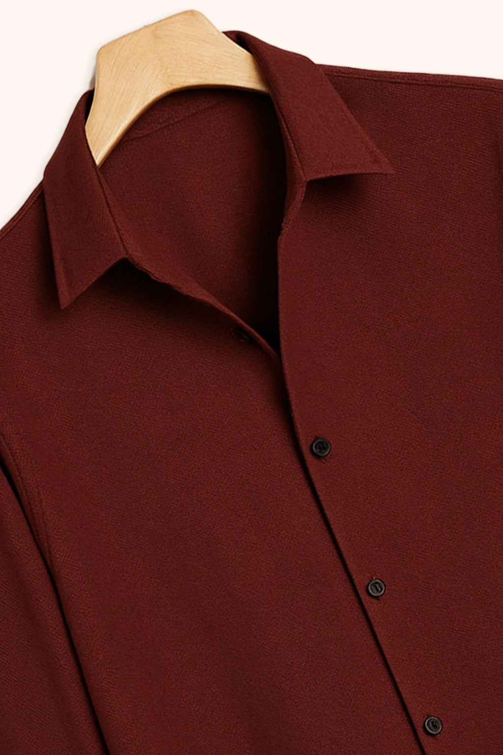 Brave Valvet Men’s Premium Full-Sleeve Button-Down Shirt – Burgundy