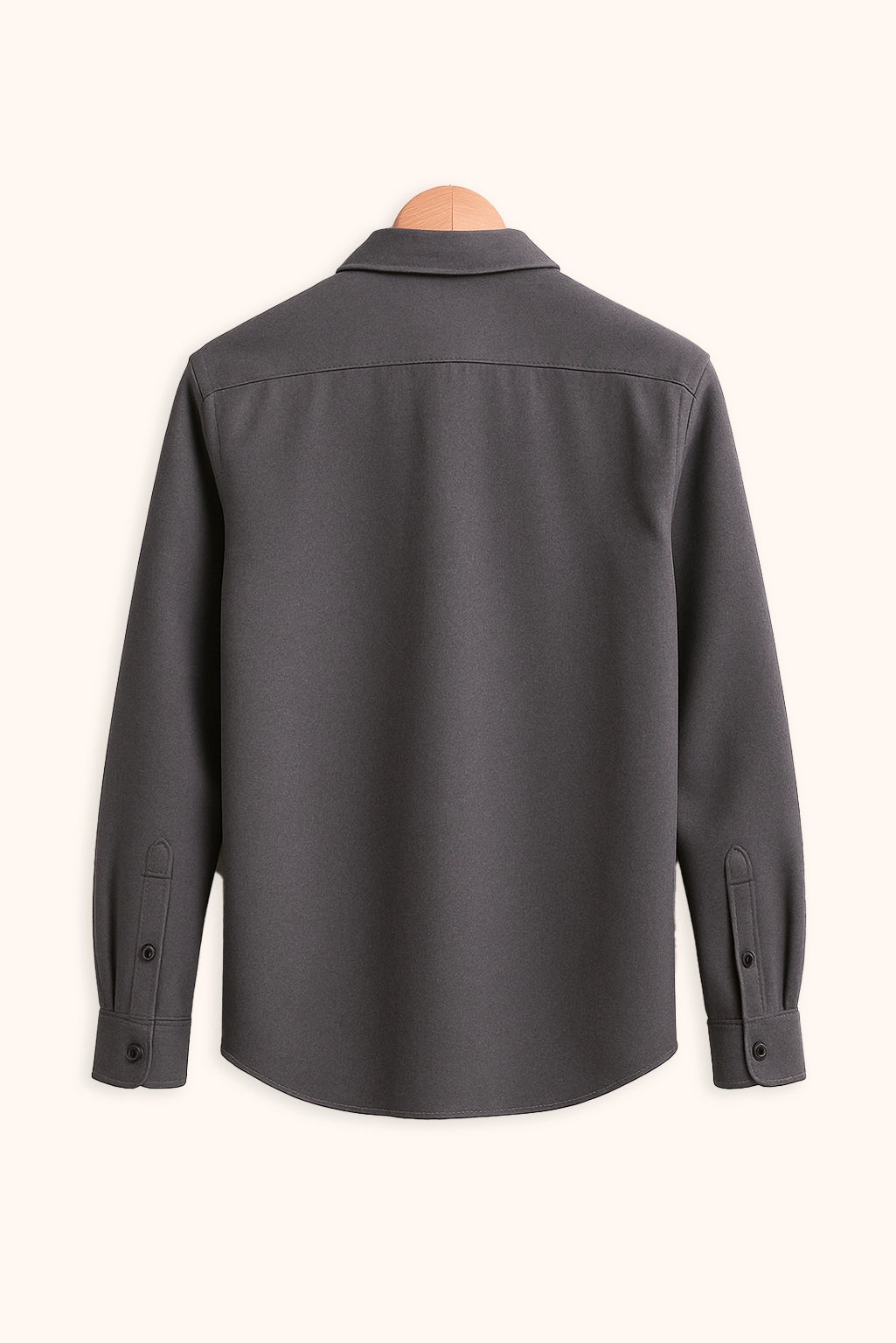 Brave Valvet Men’s Premium Full-Sleeve Button-Down Shirt – Dark Grey