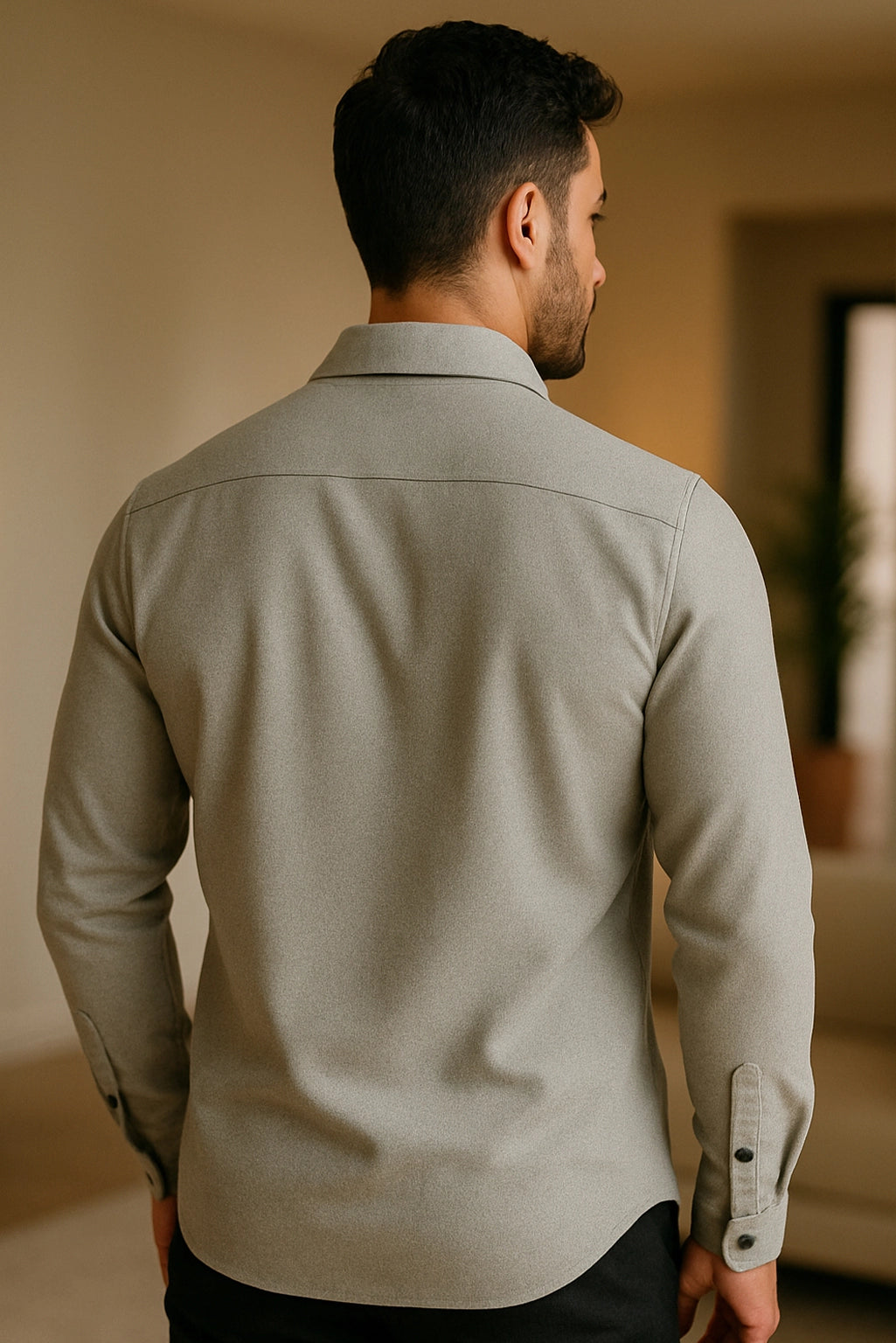 Brave Valvet Men’s Premium Full-Sleeve Shirt – Grey