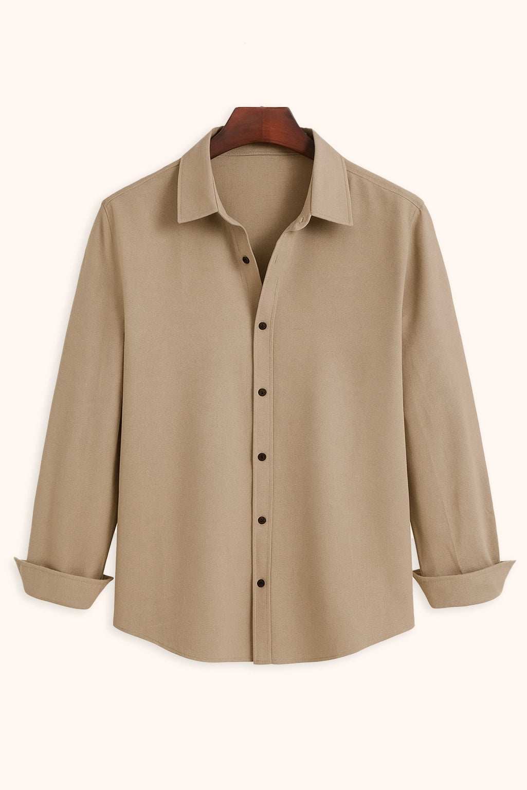 Brave Valvet Men’s Premium Full-Sleeve Shirt – Khaki