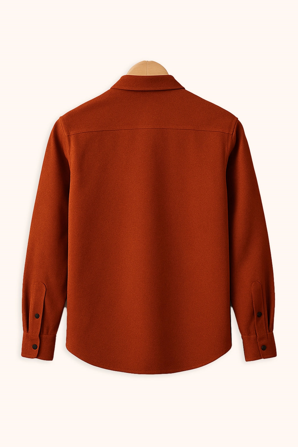 Brave Valvet Men’s Premium Full-Sleeve Shirt – Rust Orange