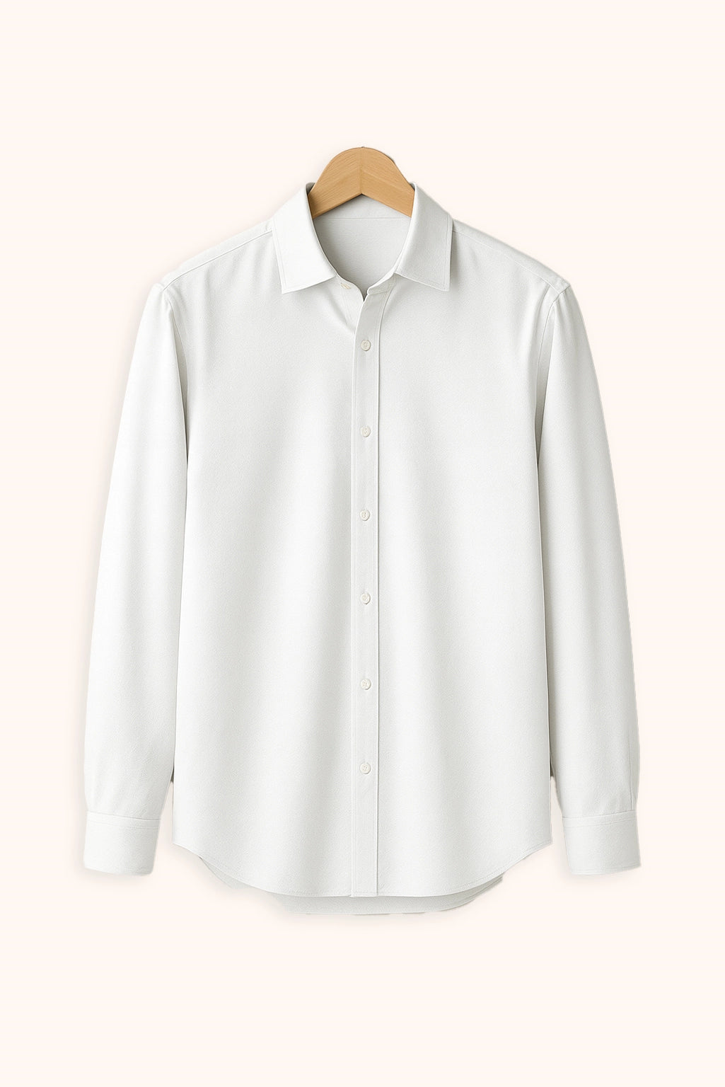 Brave Valvet Men’s Premium Full-Sleeve Button-Down Shirt – Classic White