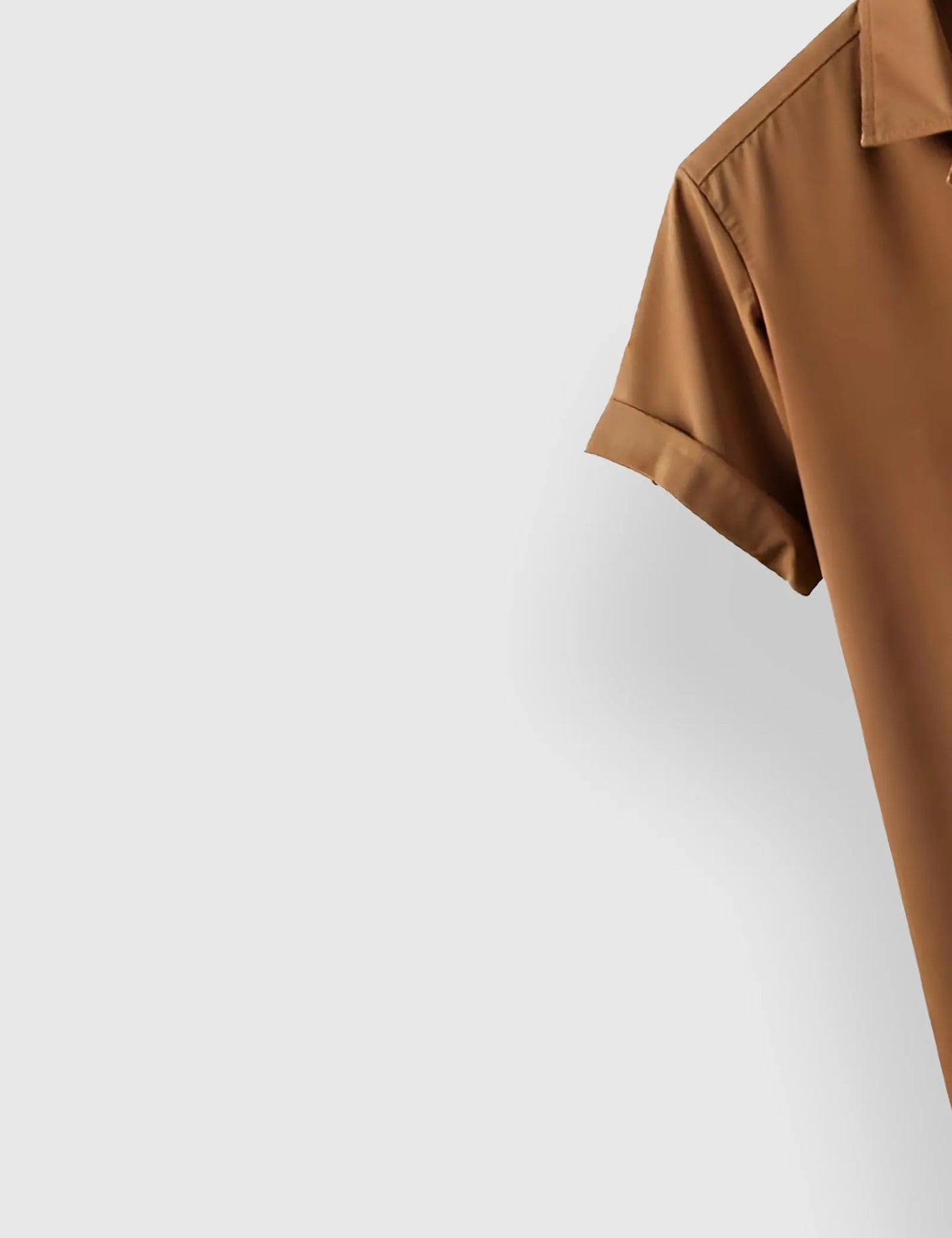 Brown Cartoon Outline Printed Men’s Half Sleeve Shirt – Trendy Casual Wear