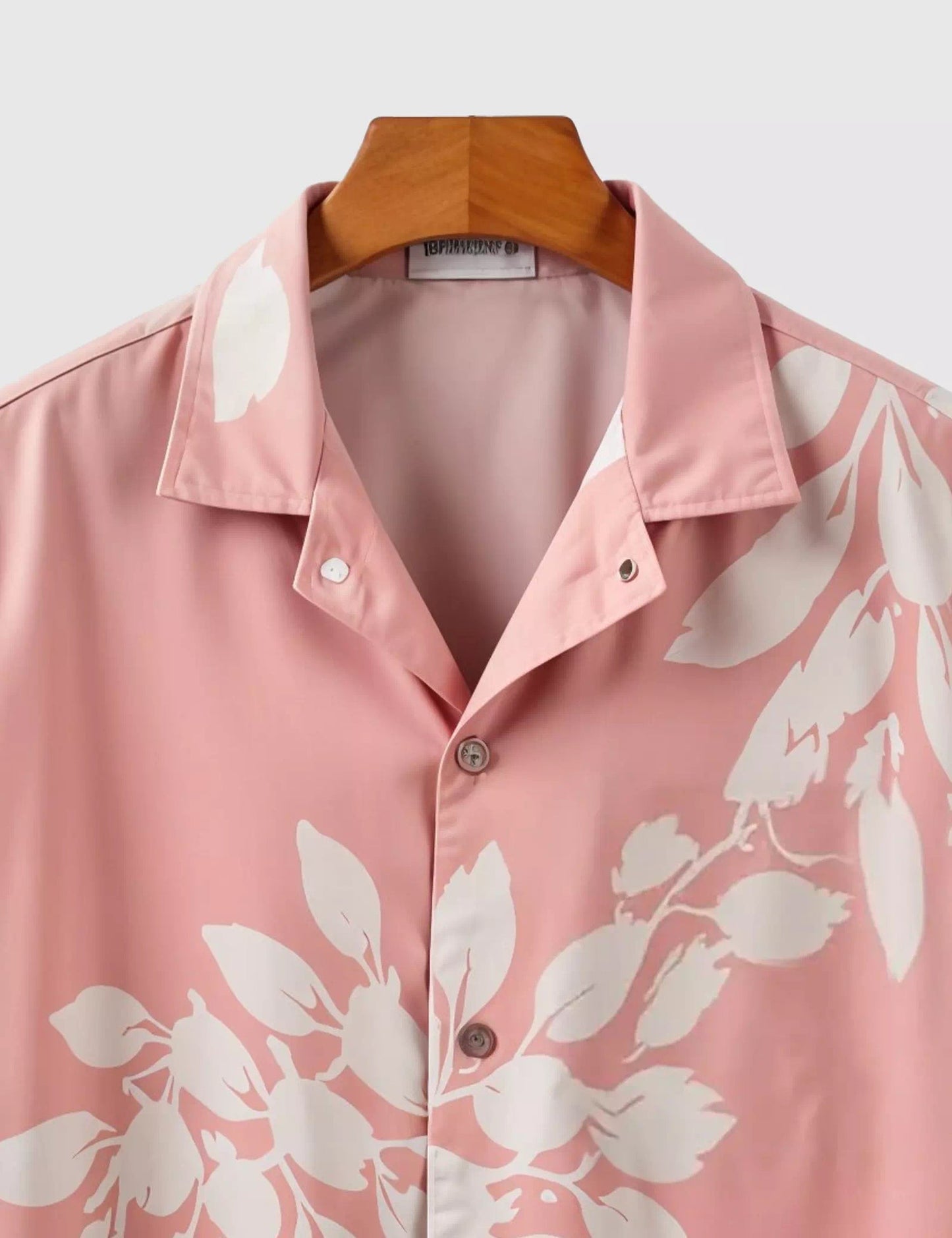 Pink Floral Print Men’s Half Sleeve Shirt – Summer Casual