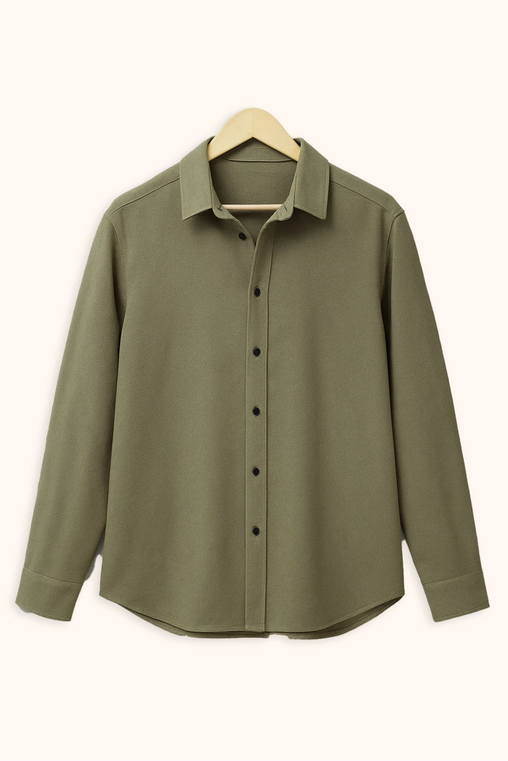 Brave Valvet Men’s Premium Full-Sleeve Button-Down Shirt – Army Green