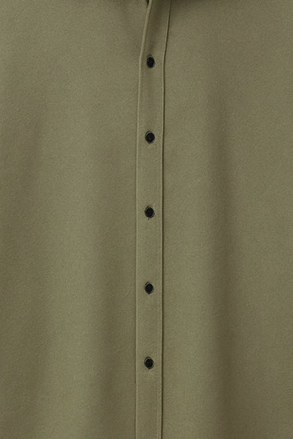 Brave Valvet Men’s Premium Full-Sleeve Button-Down Shirt – Army Green