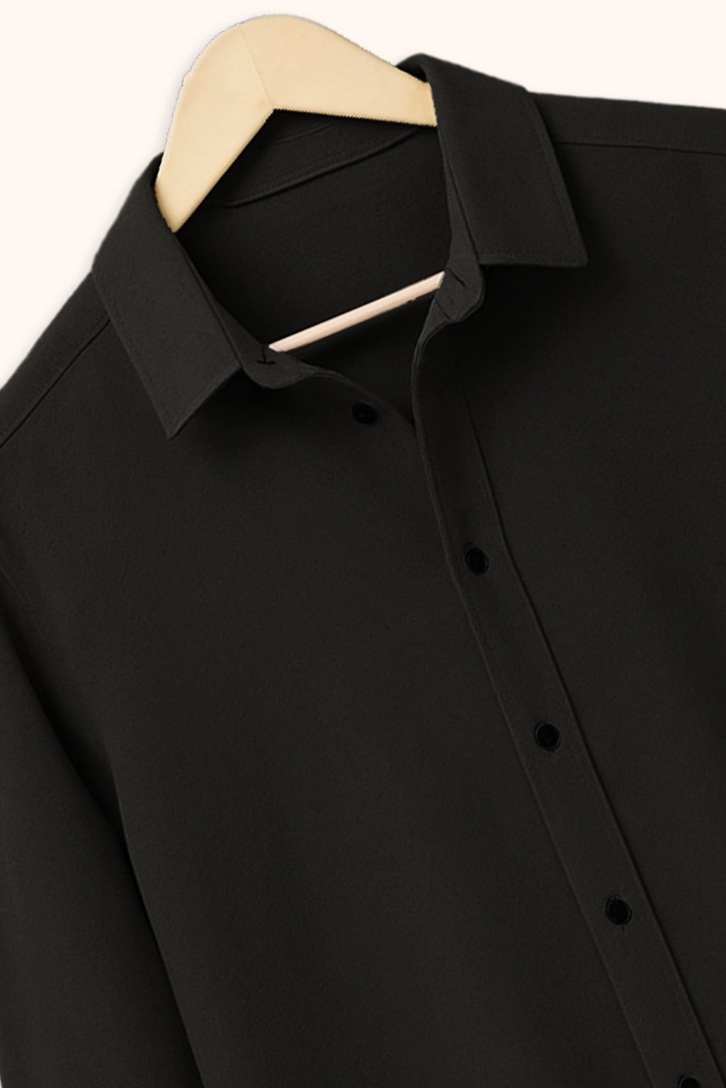 Brave Valvet Men’s Premium Full-Sleeve Button-Down Shirt – Jet Black