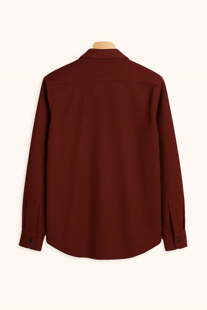 Brave Valvet Men’s Premium Full-Sleeve Button-Down Shirt – Burgundy