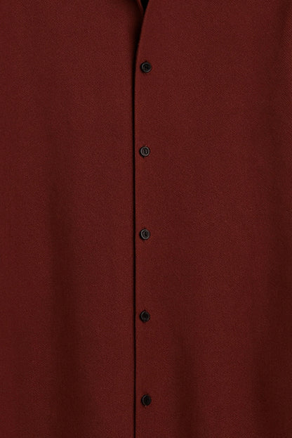Brave Valvet Men’s Premium Full-Sleeve Button-Down Shirt – Burgundy
