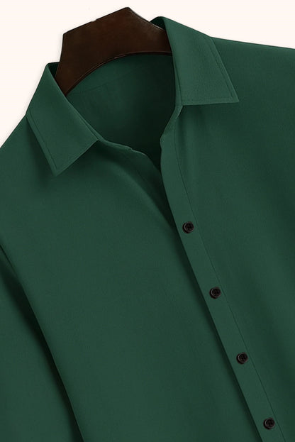 Brave Valvet Men’s Premium Full-Sleeve Shirt – Dark Green