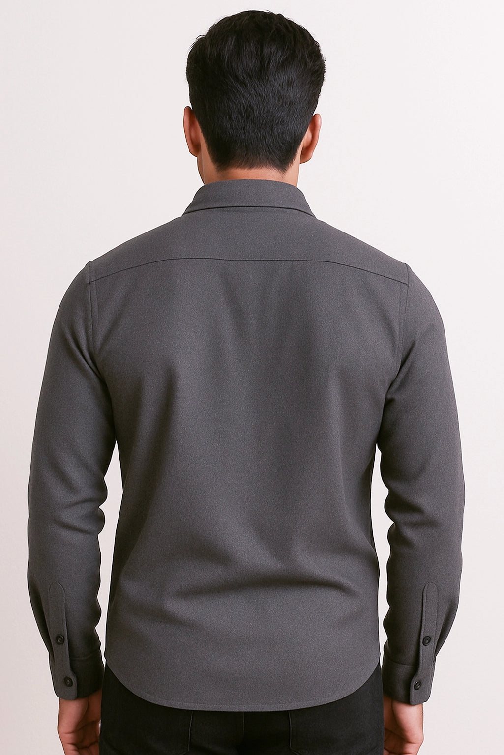 Brave Valvet Men’s Premium Full-Sleeve Button-Down Shirt – Dark Grey
