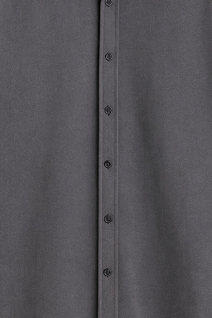 Brave Valvet Men’s Premium Full-Sleeve Button-Down Shirt – Dark Grey