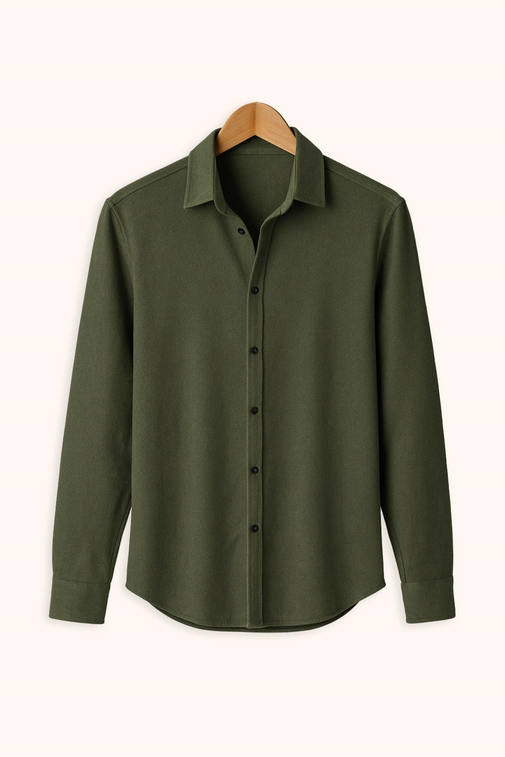 Brave Valvet Men’s Premium Full-Sleeve Button-Down Shirt – Olive Green