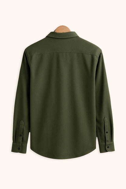 Brave Valvet Men’s Premium Full-Sleeve Button-Down Shirt – Olive Green