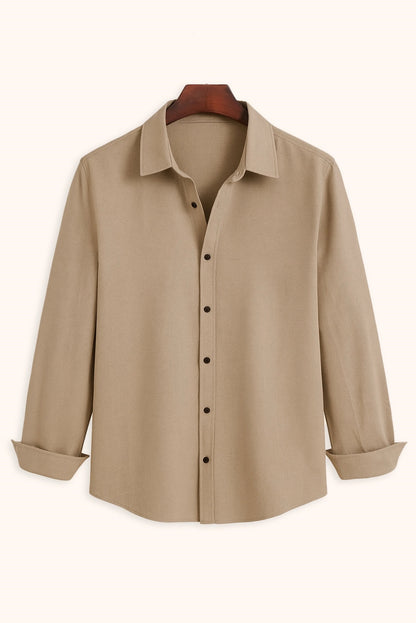 Brave Valvet Men’s Premium Full-Sleeve Shirt – Khaki