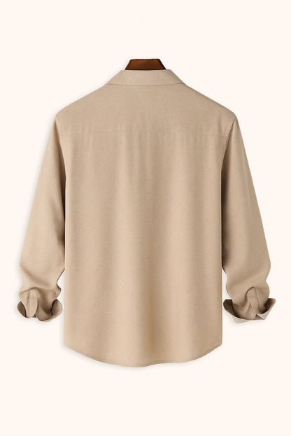 Brave Valvet Men’s Premium Full-Sleeve Shirt – Khaki