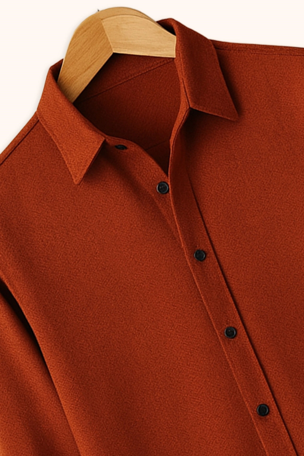 Brave Valvet Men’s Premium Full-Sleeve Shirt – Rust Orange