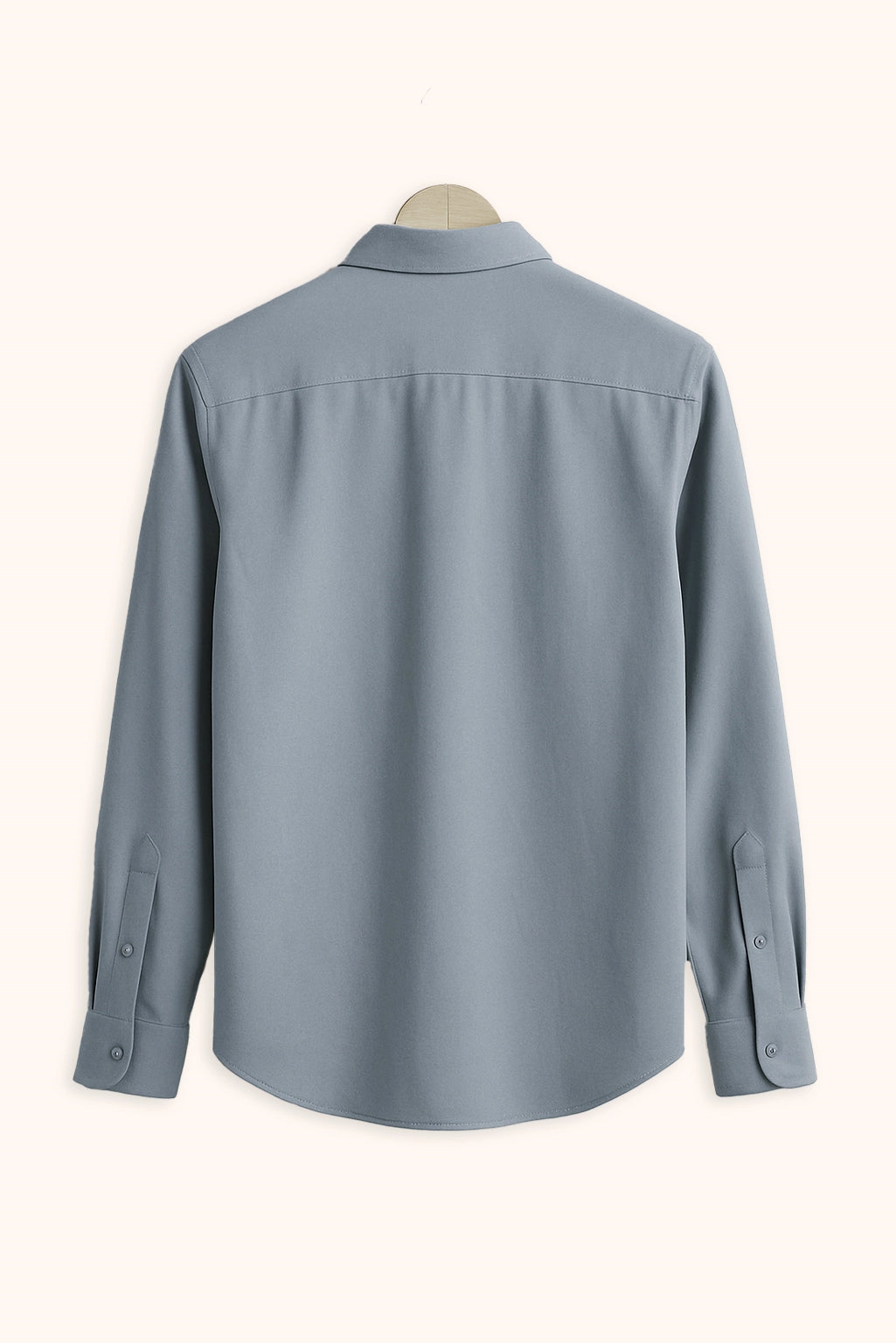 Brave Valvet Men’s Premium Full-Sleeve Button-Down Shirt – Steel Grey