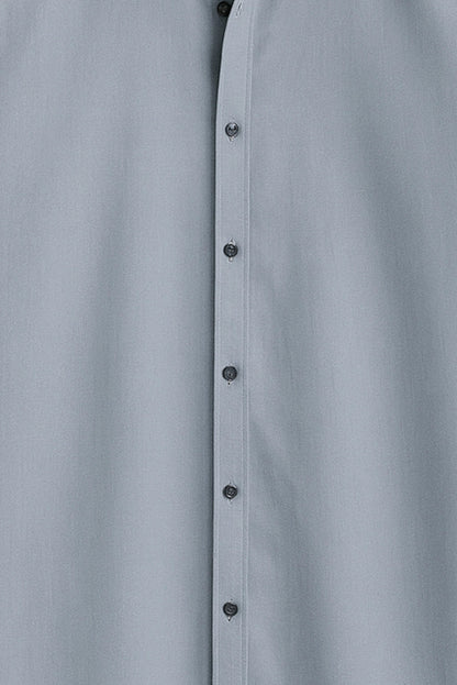 Brave Valvet Men’s Premium Full-Sleeve Button-Down Shirt – Steel Grey